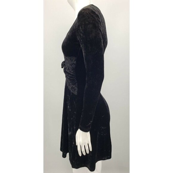 Etincelle Paris Black Velvet Dress Size 3 Goth Steampunk Guipure Lace - Picture 6 of 8